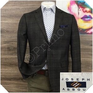 JOSEPH ABBOUD Mens Blazer Sport Coat Casual Jacket‎ Size 42R Flannel Wool Suit